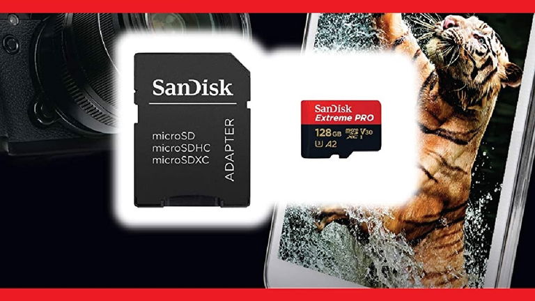 Esta tarjeta microSD de 128GB con adaptador está a un precio de risa