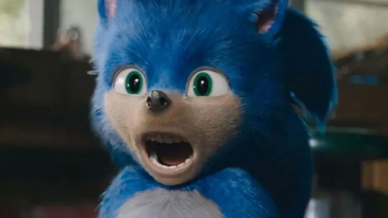 El primer diseño de Sonic en la película tiene un genial cameo en la cinta de Chip y Chop