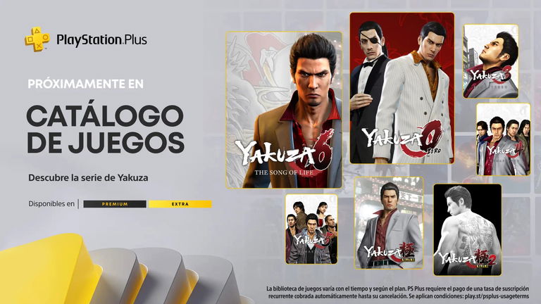 La saga Yakuza se implementará en el catálogo de juegos de PS Plus Extra y Premium