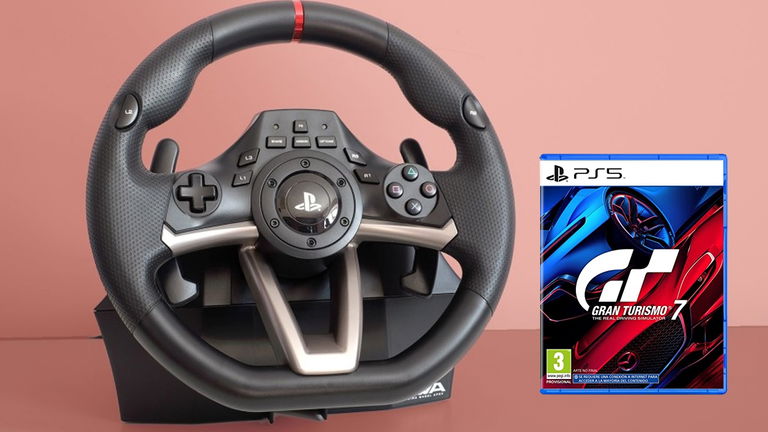 Para los amantes de la velocidad: volante de carreras, pedales y Gran Turismo 7 a un precio imbatible