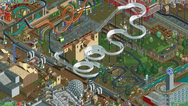 Crea una montaña rusa en RollerCoaster Tycoon 2 que parece infinita