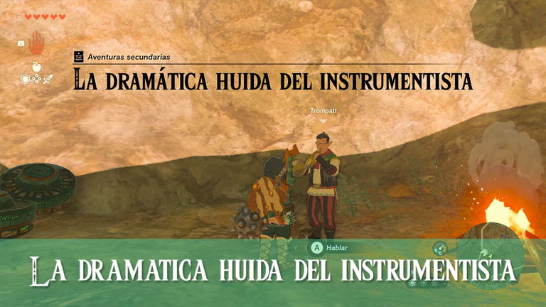 Completar la misión La dramática huida del instrumentista en Zelda: Tears of the Kingdom