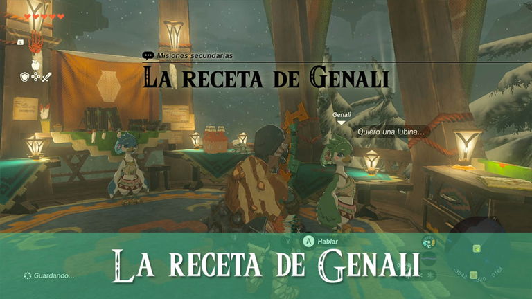 Completar La receta de Genali en Zelda: Tears of the Kingdom