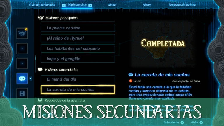 Todas las misiones secundarias de Zelda: Tears of the Kingdom