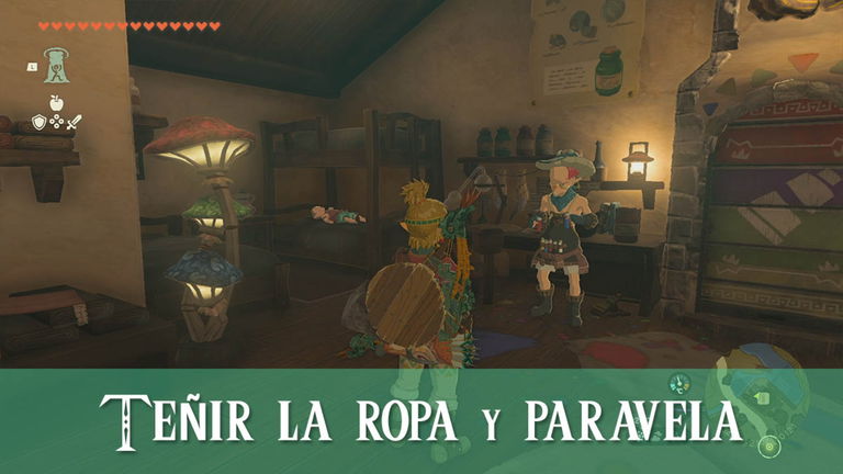 Cómo teñir la ropa y paravela en Zelda: Tears of the Kingdom