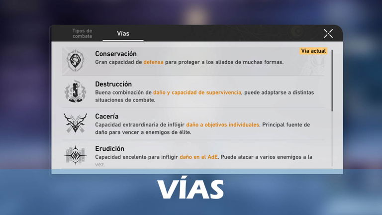 Explicación de todas las Vías y roles de Honkai Star Rail