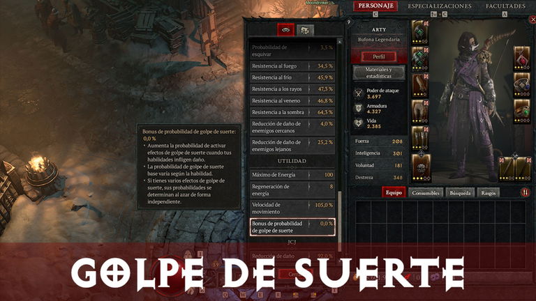 Cómo funciona el golpe de suerte en Diablo 4