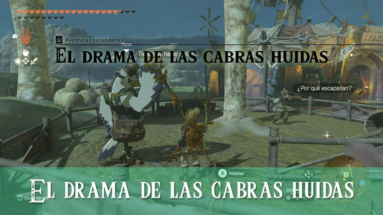 Completar "El drama de las cabras huidas" en Zelda: Tears of the Kingdom