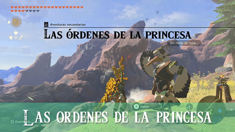 Completar "Las órdenes de la princesa" en Zelda: Tears of the Kingdom