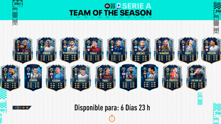El Equipo de la Temporada de la Serie A ya está disponible en FIFA 23 Ultimate Team