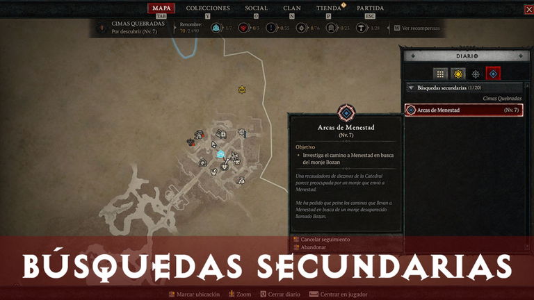 Todas las búsquedas secundarias de Diablo IV