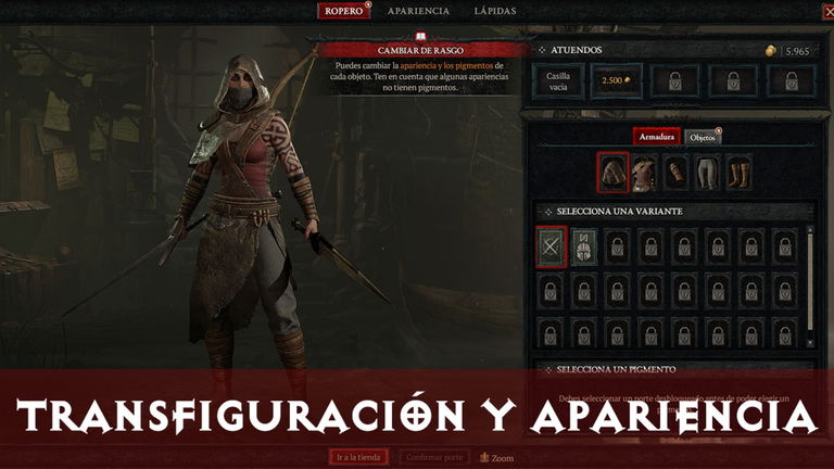 Cómo cambiar de apariencia y ropa en Diablo IV