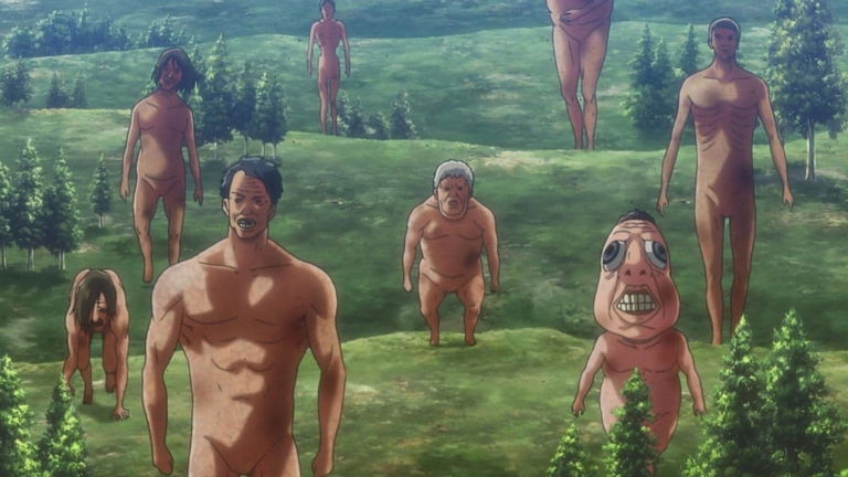 Cuánto miden los titanes de Shingeki no Kyojin