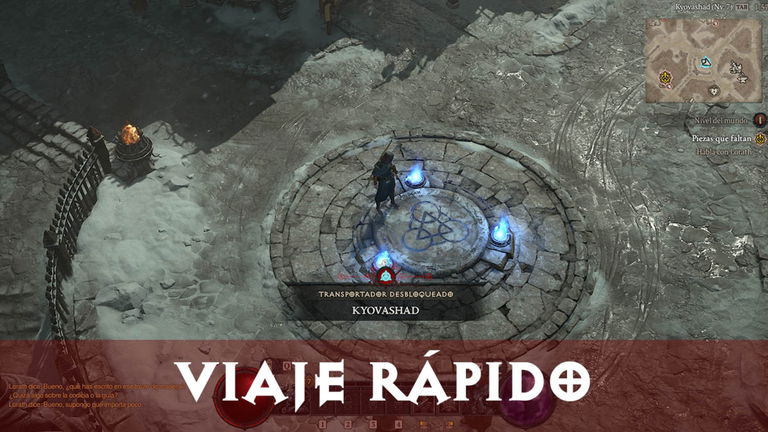 Viaje rápido y función de transportadores en Diablo IV