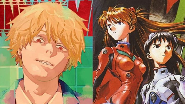 Chainsaw Man y Neon Genesis Evangelion se unen gracias a este fan art