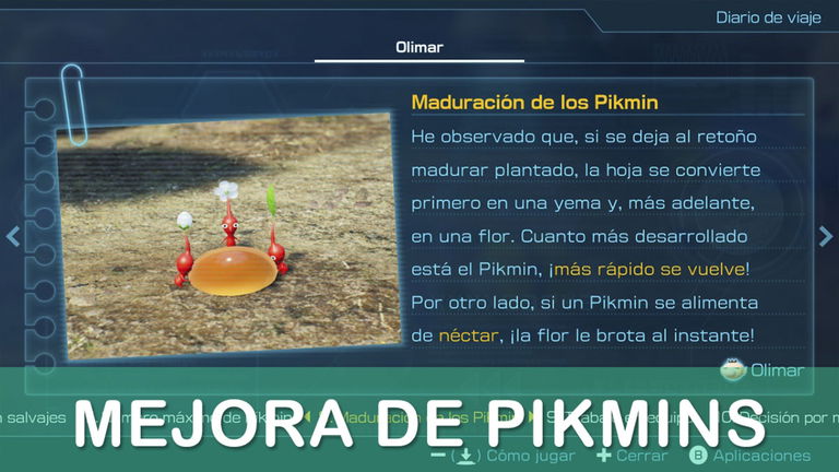 Cómo mejorar y fortalecer a los pikmins en Pikmin 4