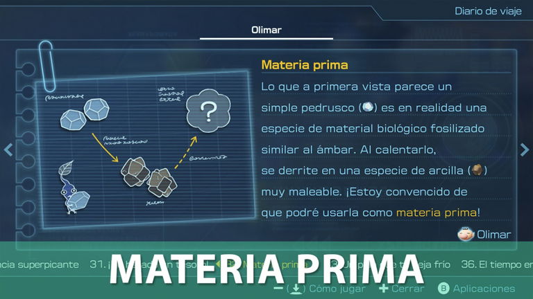 Encontrar materia prima y para qué sirve en Pikmin 4