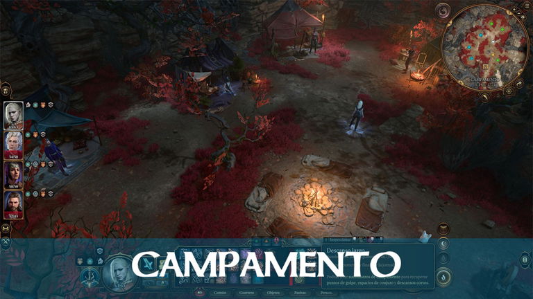 Campamento en Baldur's Gate 3: para que sirve y límite del grupo