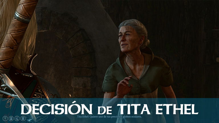 Qué ocurre si le damos el ojo a Tita Ethel en Baldur's Gate 3