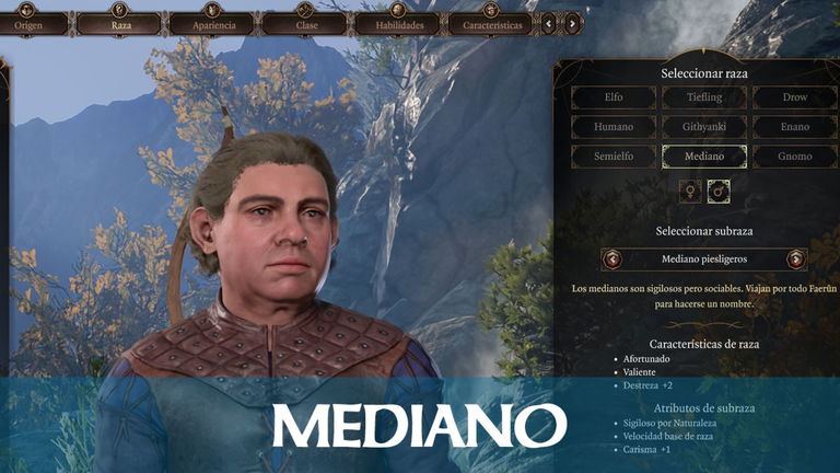 Mediano en Baldur's Gate 3: características de raza y mejores clases