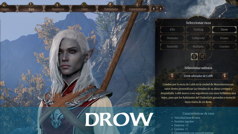 Drow en Baldur's Gate 3: características de raza y mejores clases