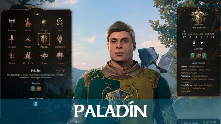 Paladín en Baldur's Gate 3: competencias y rasgos de clase