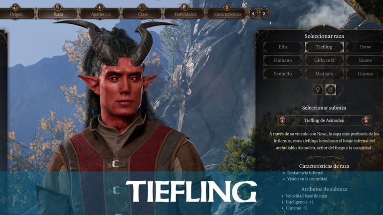 Tiefling en Baldur's Gate 3: características de raza y mejores clases