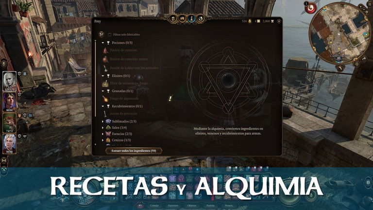 Principales recetas y explicación de la alquimia en Baldur's Gate 3