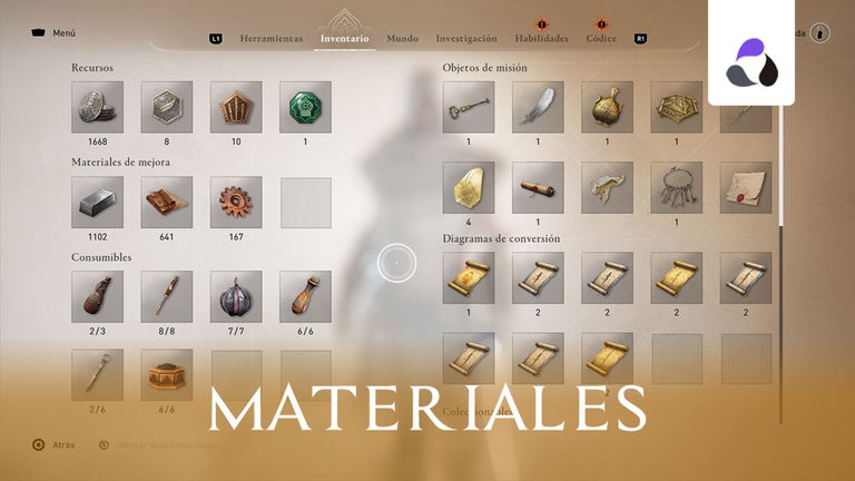 Todos los materiales de mejora y recursos de Assassin's Creed Mirage