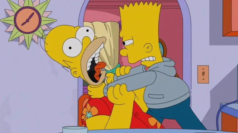 Los Simpsons rizan el rizo y ahora es Bart el que estrangula a Homer