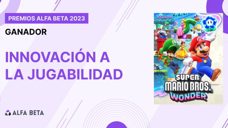 Premios Alfa Beta 2023: Super Mario Bros. Wonder es el ganador por la Innovación a la jugabilidad