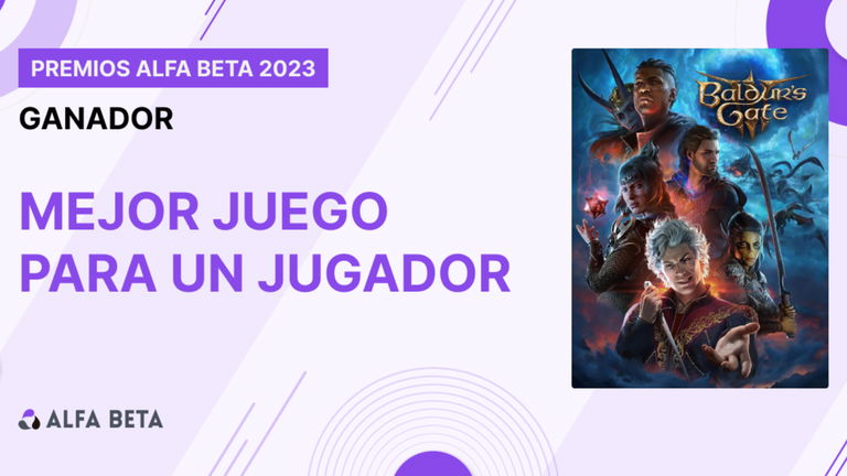 Premios Alfa Beta 2023: Baldur's Gate III se convierte en el mejor juego para un jugador