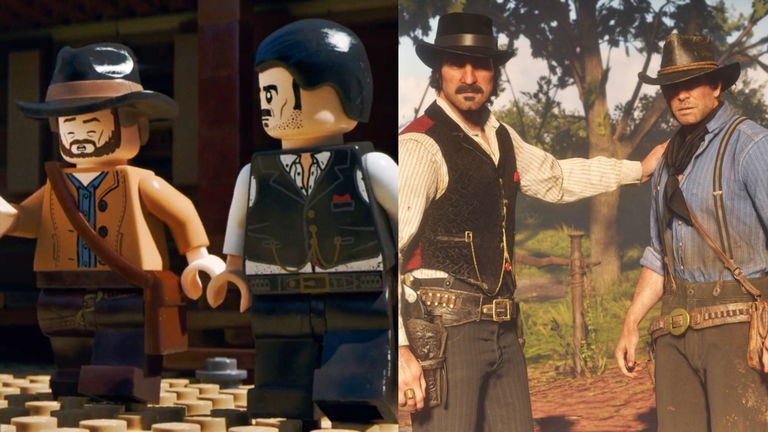 Un seguidor recrea una de las escenas de Red Dead Redemption 2 en versión LEGO