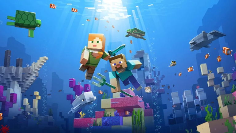 Esta imagen de Minecraft muestra todas las variantes de peces tropicales que existen en el juego
