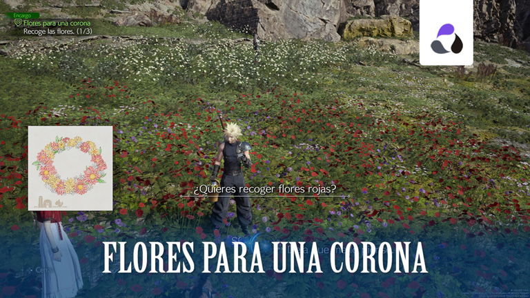 Final Fantasy VII Rebirth: completar Flores para una corona y recompensas