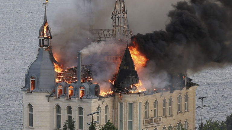 El castillo de Harry Potter situado en Ucrania es alcanzado por un ataque ruso