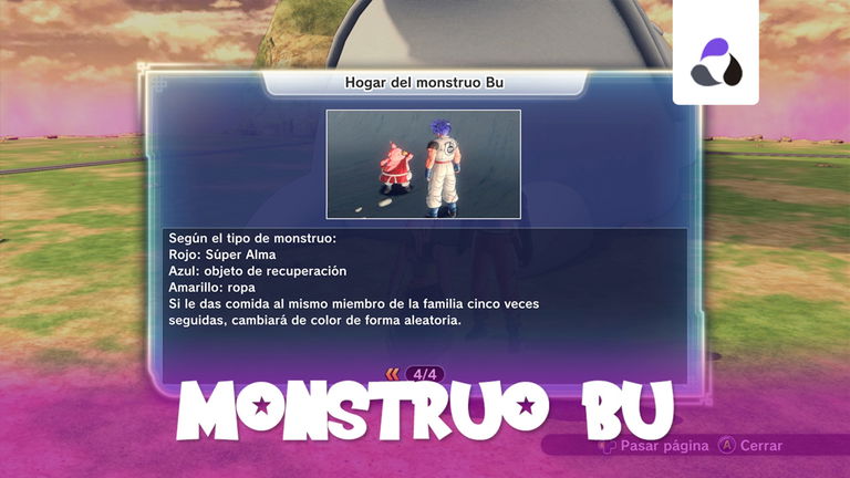 Misiones y recompensas del Monstruo Bu en Dragon Ball Xenoverse 2