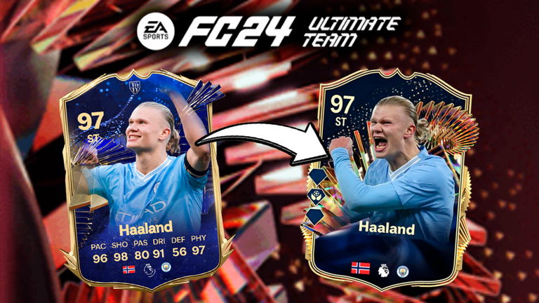 EA Sports FC 24 Ultimate Team: se filtra la carta TOTS de Haaland y mejora a su TOTY