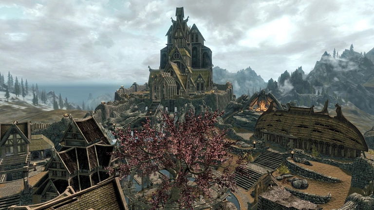 Este clip de Skyrim muestra a un NPC de Carrera Blanca cayendo desde el cielo