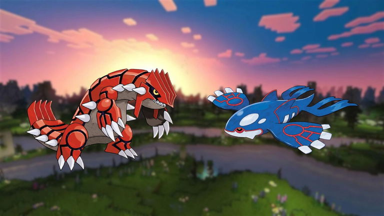 Un jugador de Minecraft crea una impresionante figura de Kyogre y Groudon