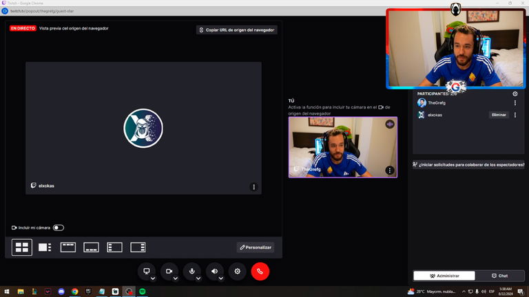 Más problemas para el doble PC de ElXokas: TheGrefg le llama para probar una nueva opción de Twitch y no funciona bien