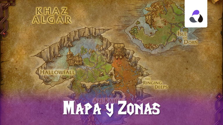 Nuevo mapa y zonas por nivel de WoW: The War Within