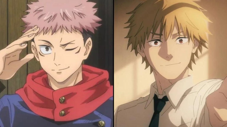 Jujutsu Kaisen y Chainsaw Man se unen en esta divertida ilustración de Yuji Itadori y Denji