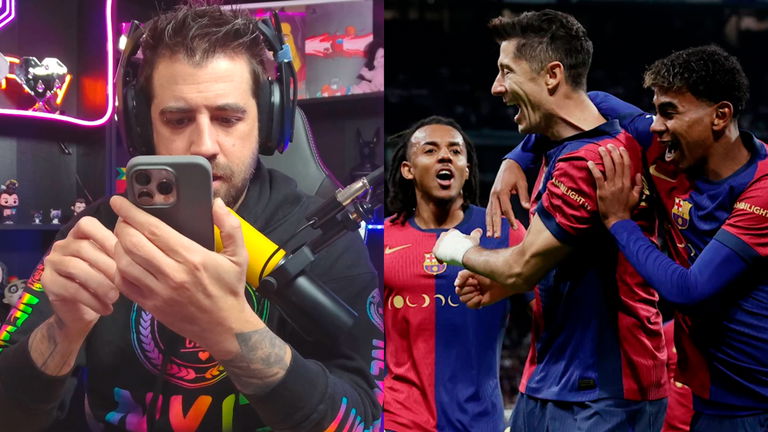 Auronplay muestra el fondo de pantalla de su móvil y se gana a todos los culés