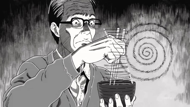 Junji Ito ha hecho una épica y sorpresiva aparición en el anime Uzumaki