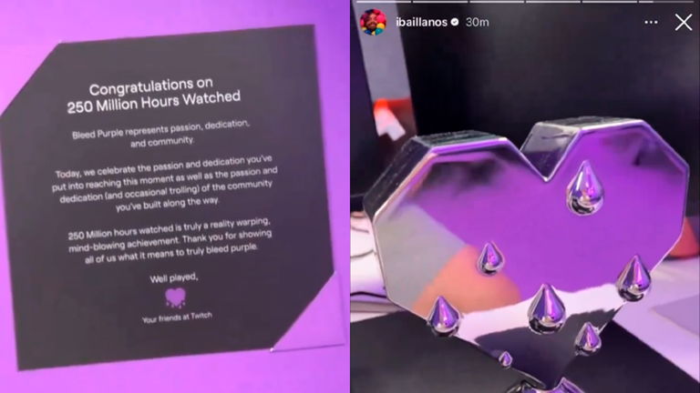 Ibai recibe los trofeos de Twitch por cantidad de horas vistas: "Me pasé el juego de esta plataforma"