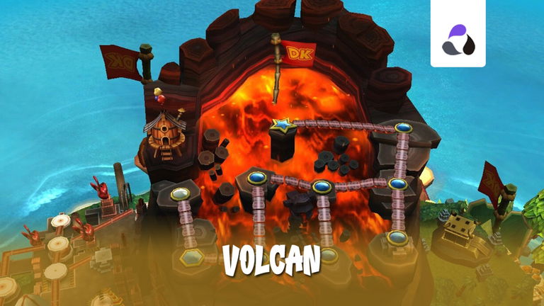 Mundo 8: Volcán al 100% en Donkey Kong Country Returns
