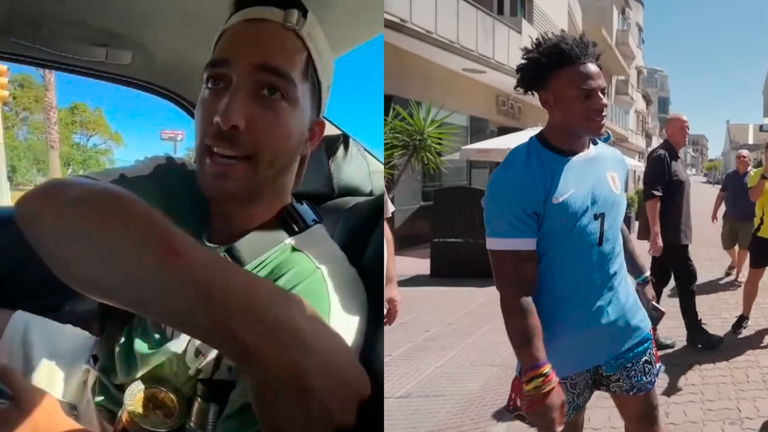 Las quejas del youtuber que recibió a Speed en Uruguay: "Mirad como me dejó el brazo el de seguridad"