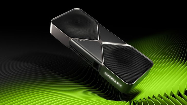 La nueva tarjeta gráfica NVIDIA GeForce RTX 5090 se muestra en el CES 2025