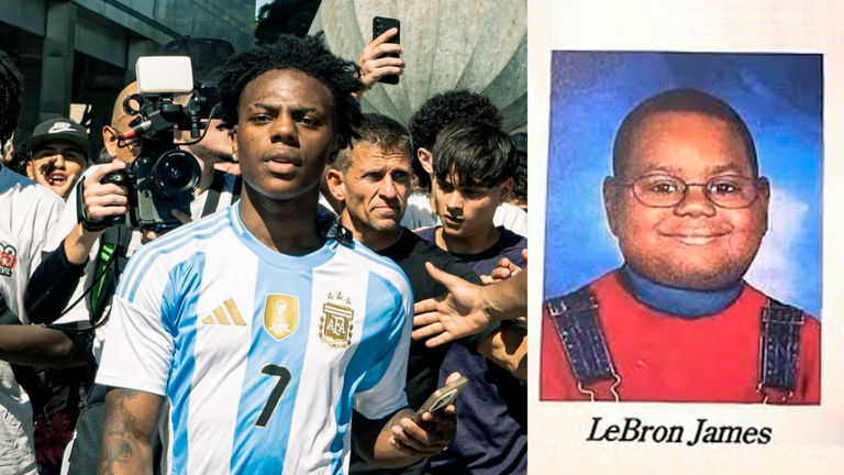 Se filtra una foto de IShowSpeed con 8 años y su chat lo compara con la mítica foto de Lebron James